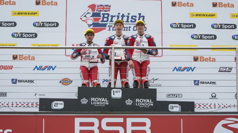 First ever podium Whatley (L), Strudwick and Seabright (R)